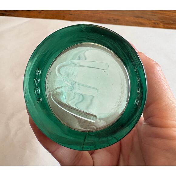 Embossed McDonald's 1948 Famous 15 Cent Hamburgers Green Collector Glass - Picture 4 of 7